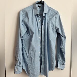 J. Crew Men's Blue Thin-Stripe Dress Shirt